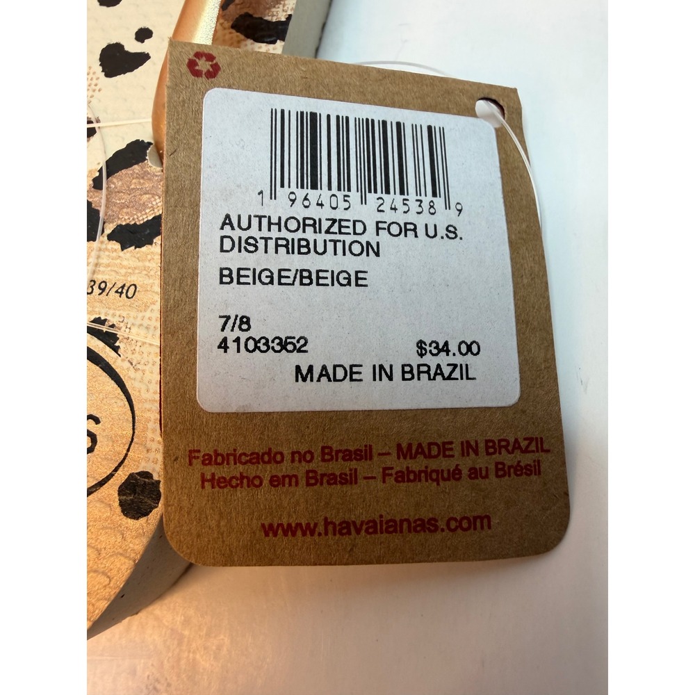 Women's Havaianas Flip flops US 7/8 Leopard Print - Picture 3 of 3